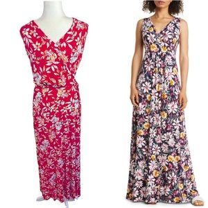 Loveappella Maxi Dress Pink Floral Medium NWT